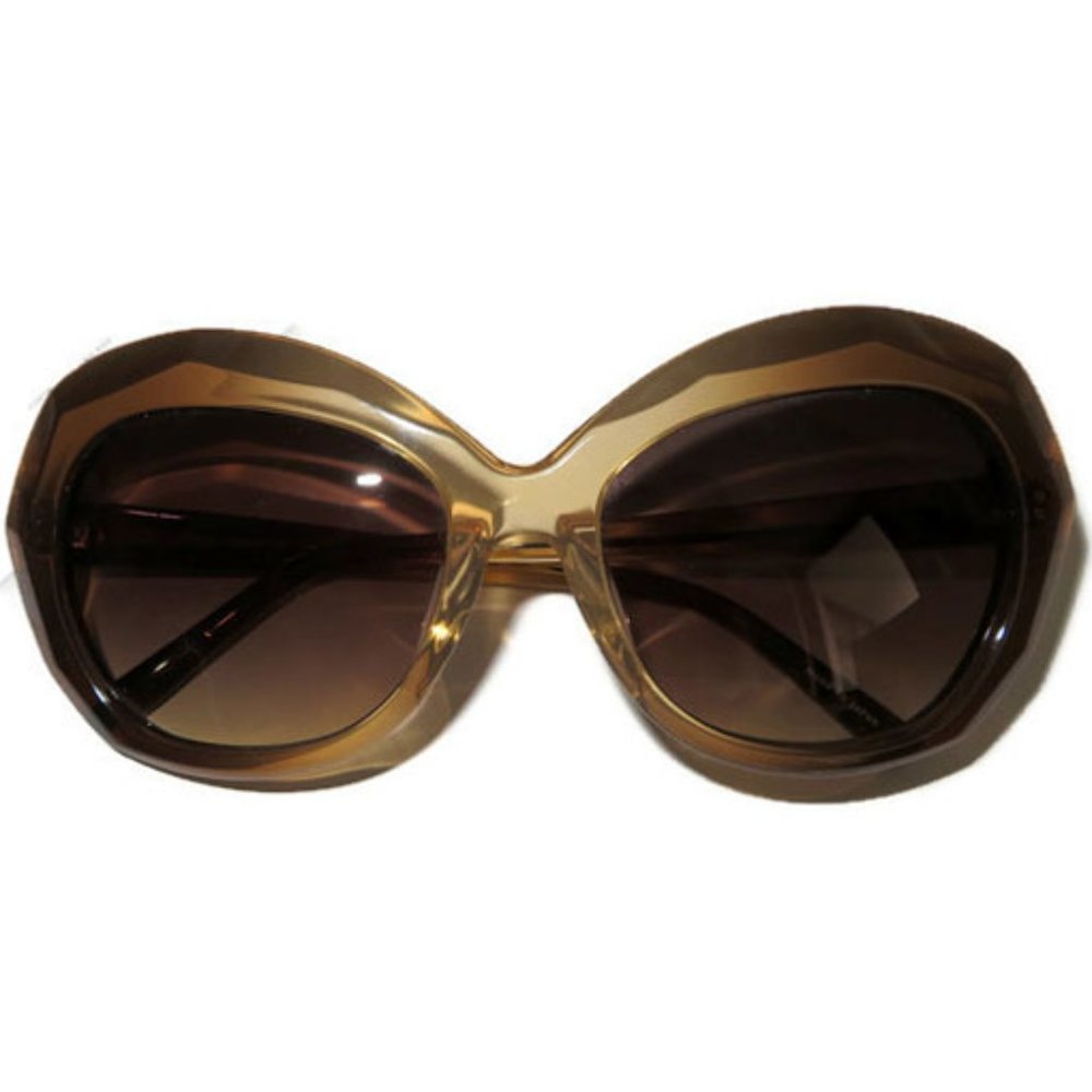 Linda Farrow Luxe Oversized Beveled Sunglasses